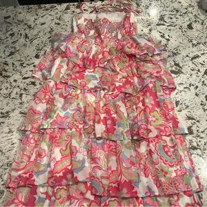 Charming Paisley Dress with Ruffles